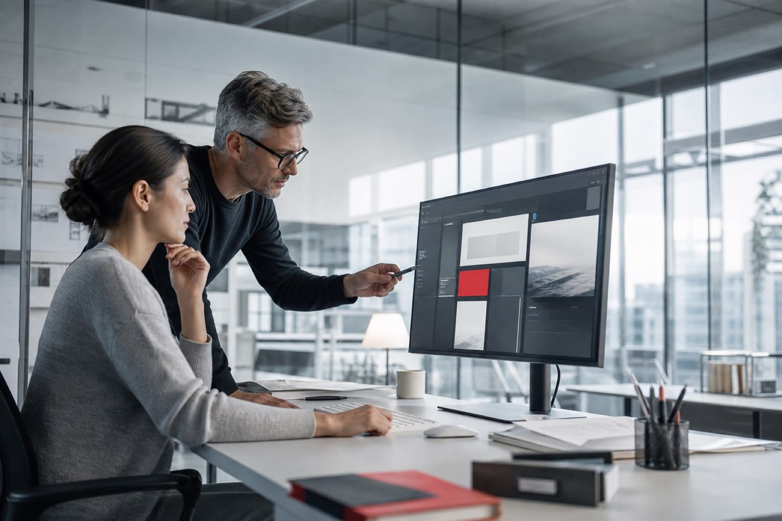 Content strategist and developer reviewing an enterprise content platform