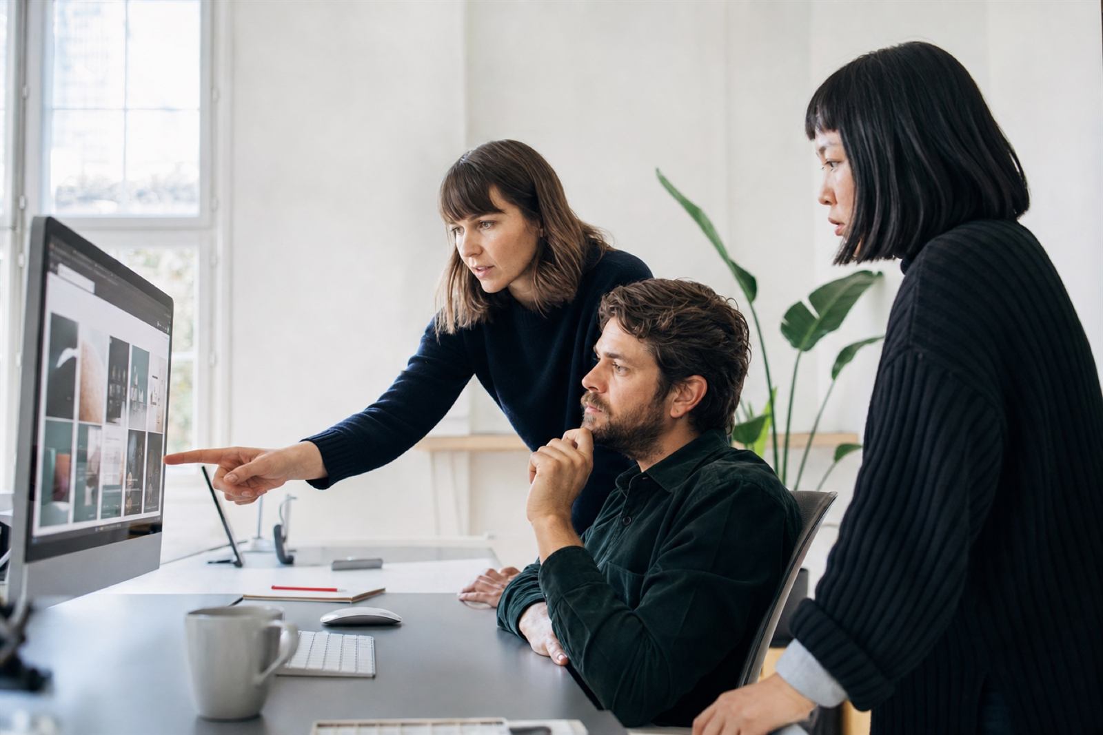 Product team reviewing a modern web application